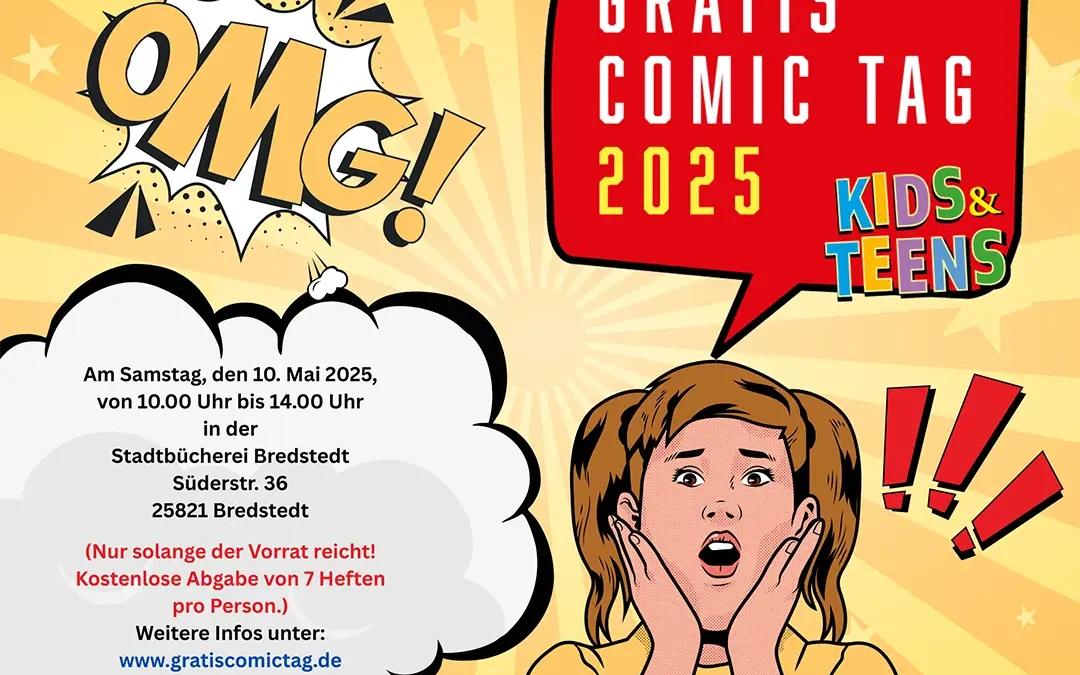 Gratis Comic Tag 2025 für Kids & Teens in der Stadtbücherei Bredstedt