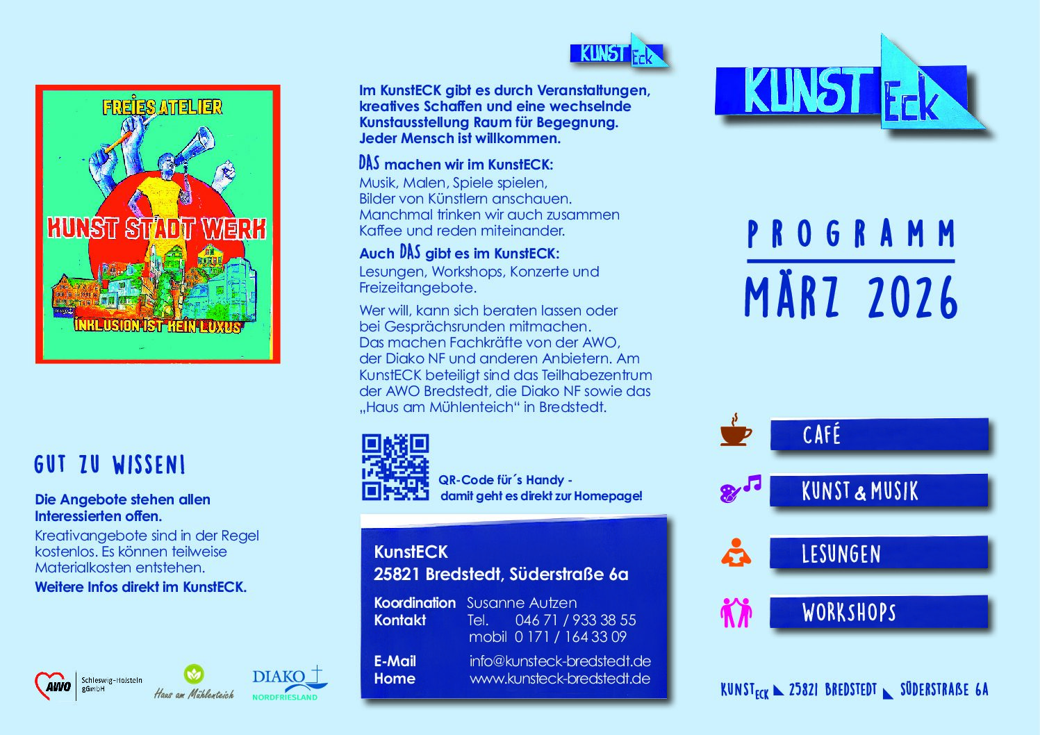 Veranstaltungshinweise für März vom Kunst Eck