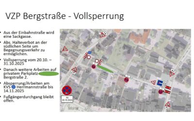 Vollsperrung der Bergstraße